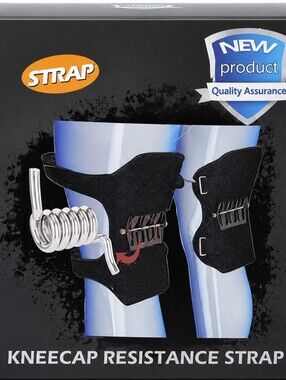Adjustable Knee Support Brace Pair Hinged Stabilizer Resistance Spring Black